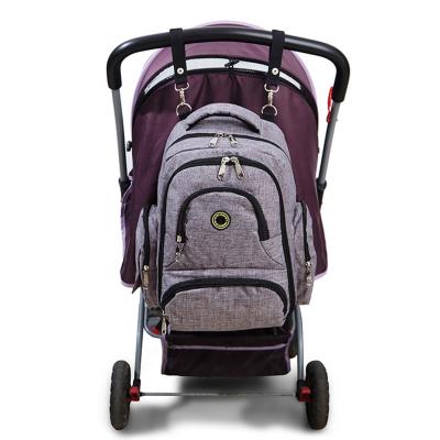 China Free Sample Diaper Bag Big Baby 2020 Baby Stroller Bags With Small Mummy Bag Stroller Straps And Diaper Change Pad for sale