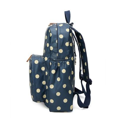 China Multifunctional Dot Nappy Bags Mothers Bag Backpack Large Capacity Waterproof Baby Insulated Travel Durable Maternity For Diaper Bags for sale