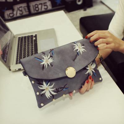 China Lady Hot Sale Fashion Style Designer Mini Shoulder Envelope Luxury PU Lady Hand Woman Plain Cheap Clutch Bag for sale