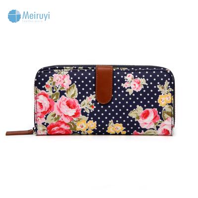 China 2020 fashion floral design card holder clutch wallet waterproof women pinch ladies hand purse ladies wallets for sale