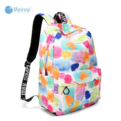 China OEM ODM Wholesale Custom Kids Raincoats Tops Flower Floral Printing Raincoat School Backpack Kids Design Grill Backpacks for sale