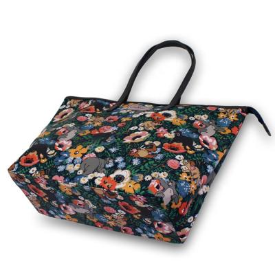 China Large Capacity Polyester Casual High Quality Flower Vintage Designer Vintage Fashion Bag Women Shoulder Bags Totes Handbags lLady for sale