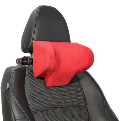 China High Quality Adjustable Car Auto Seat Pillow Anti-bacteria Neck Pillow Memory Foam Car Seat Neck Rest Black Seat Headrest Cushion for sale