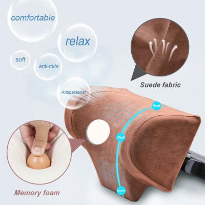 China Adjustable Sports Car Headrest Neck Support Pillow Memory Foam Car Seat Pillow Neck Cushion for sale