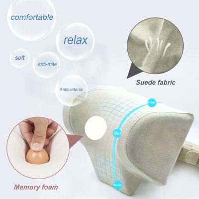 China Anti-bacteria Car Seat Pillow Memory Foam Headrest Neck Support Pillow Neck Rest Outdoor Traveling Pillow for sale