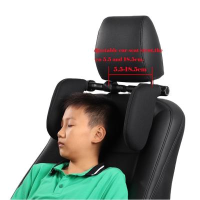 China 180 Degree Design Universal Memory Foam Adjustable Patented Car Headrest Soft PU Neck Pillow For Car for sale