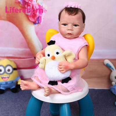 China Hot Sell 18 Inch 46cm Bebe Lifelike Newborn Baby Doll Girl's Gift Reborn Toy Cartoon Toy Lifereborn Hot Sell 18 For Children for sale