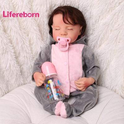 China Hot Selling Toy Lifereborn Silicone Cartoon Curly Hair Girls Doll 19 Inch Soft Toy Vinyl Life Size Doll Moving Person for sale