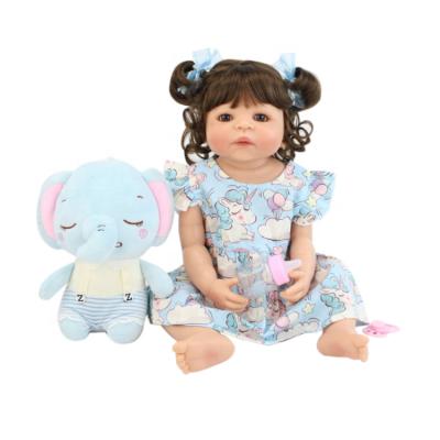 China Cartoon Toy Lifereborn 55cm Vinyl Body Reborn Doll for Girl for Girl Baby Toy Princess Bath Birthday Gift Newborn Doll Silicone for sale