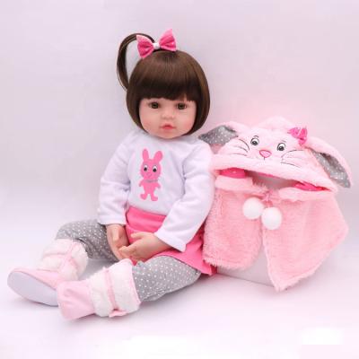 China Cartoon Toy Lifereborn Toy Silicon Material Girls Toys Handmade Realistic Cute Baby Alive Doll 19 Inch Reborn Child Doll for sale