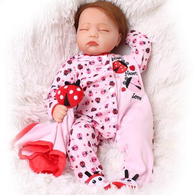 China Toy Lifereborn Soft Silicone Baby 22inches 55cm Handmade Realistic Soft Dolls For Kids Reborn Baby Dolls for sale