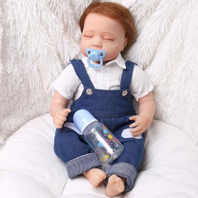 China Hot Sale 22inch 55cm Full Soft Realistic Handmade Silicone Boy Reborn Dolls for sale