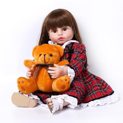 China Bebe Reborn Dolls 55cm Cute Soft Baby Toys Fashion Babies Doll Dress Up Changeable Silicone Reborn Baby Dolls For Girls Princess Kid DIY for sale