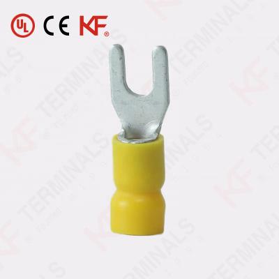 China Copper Crimp sv1.25-5 Cooper Terminal Spade Type Cable Connector PVC Insulated Supplier for sale