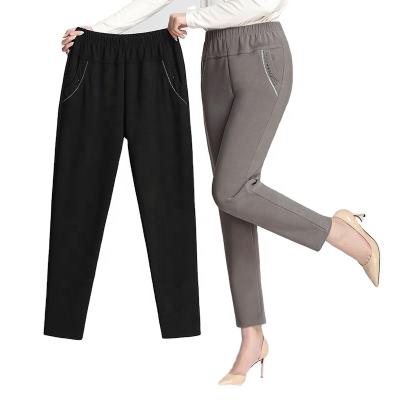 China BY0062 Breathable Women Pants Autumn New Grandma Pants Women Elastic Waist Casual Pants for sale