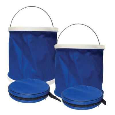 China Sustainable Multifunctional Portable Folding Bucket Camping Barbecue Fishing Car Bucket 11L for sale