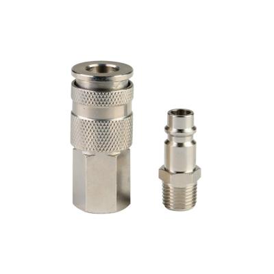 China Brass/Steel EURO10.5 Nickel Plated Common Type Pneumatic Quick Coupling for sale