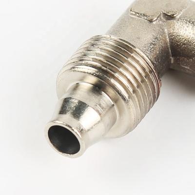 China Carton Packing Swveling Tee Brass Pipe Fitting Quick Fittings Hose End Connector For Plastic Tubes for sale