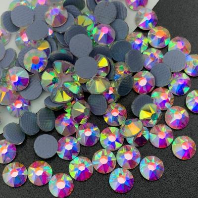 China 16 fact Glass Crystal Flatback 16 facets 8mm fix crystal hot rhinestone ss20 ab for sale