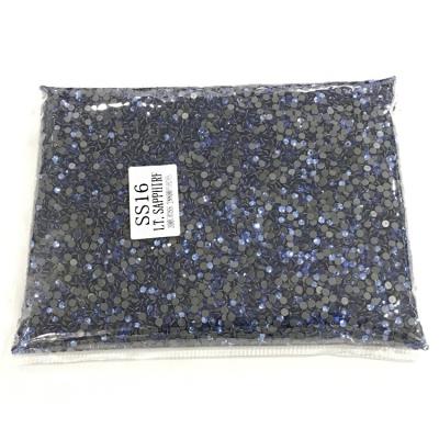 China Factory Direct Flatback DMC Rhinestones Lt Sapphire Hotfix Bulk Rhinestones For T-shirt Transfer for sale