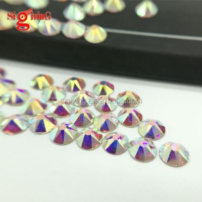 China 16 Facets Wholesaler Sparkle Cut High Quality Flat Back Rhinestones (8 Big +8 Small) For Latin Dress for sale