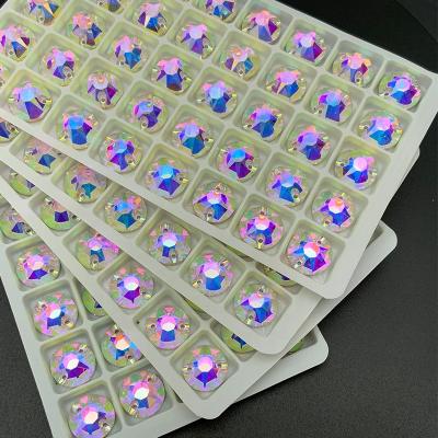 China Xirius Series Clear Crystal Rhinestone 12mm Pointed Cut Edge Multi Size Sew On Rhinestones Bulk Box Wholesale For Garment for sale