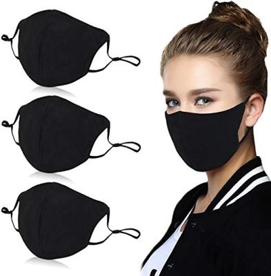 China Custom Cold Black Silver Cotton Reusable Reusable Reusable Washable Anti-Dust Anti-Smell Facemask Reusable Maske for sale