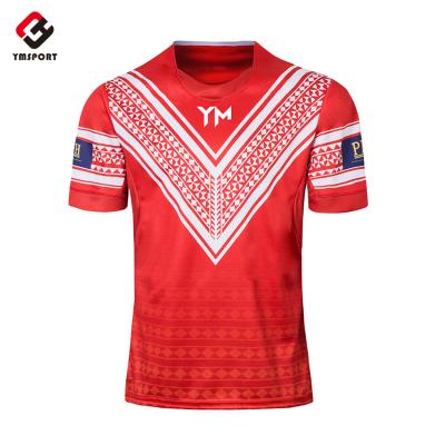 China Custom Design Antibacterial Collar Antibacterial Design American Football Rugby Special Shirt Digital Printing Singlet for sale