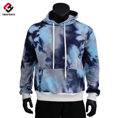 China HOT SALE custom anti-pilling men's pullover sweatshirts fashion link dye cotton hooded hoodies wholesale anti-pilling for sale