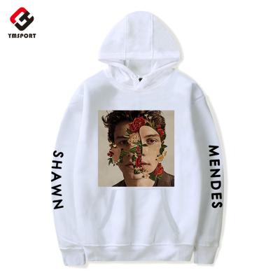 China Anti-pilling anti-pilling custom pullover men white printed hoodie sweatshirt thick white hoodies for men for sale