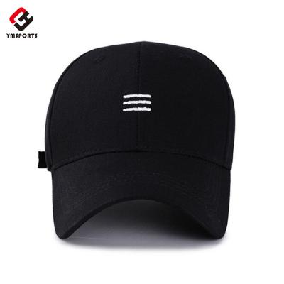 China Hot Sale COMMON COMMON Embroidery Logo Cotton Black Basebali Custom Made Manufacturers for sale