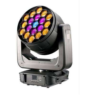 China Sports Stadiums Led Zoom Moving Head Light19x30w RGBW 4in1 Wash LED Stage Light For Disco Lighting for sale