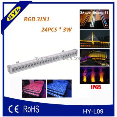 China LANDSCAPE 24pcs outdoor 3w RGB 3in1 led wall washer , 3w led warm white for sale