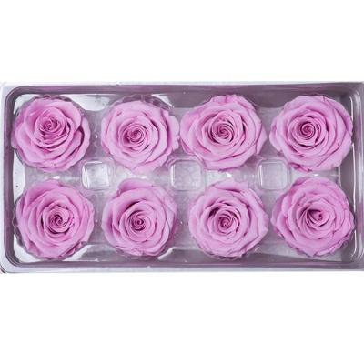 China Gift Wholesale 4-5cm Natural Dried Head Real Rose Valentine Rose Flower Preservation for sale