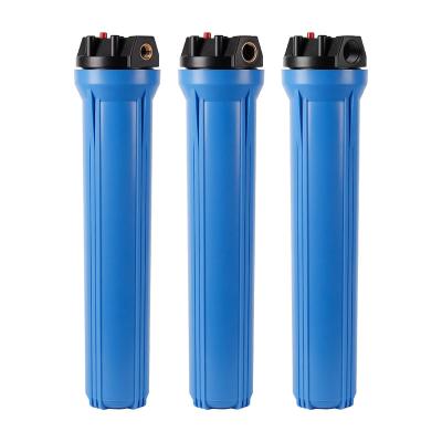 China Household MSQ 20 Inch Plastic Big Blue Water Filter Housing For Reverse Osmosis Water Filter System for sale