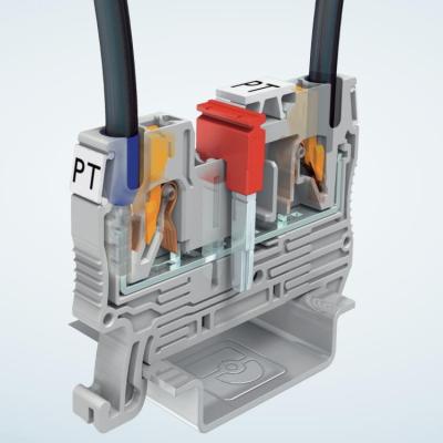 China Contact Terminal Block For Connecting Wire Install For Electrical Cabinet Convenient Connection Contact Terminal Blocks PT1.5/S for sale