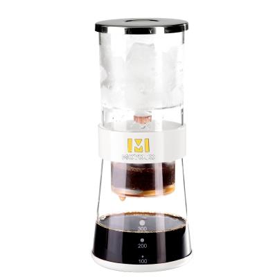 China Moyoco Dropshipping OEM 400ml Borosilicate Glass Tea Sustainable Coffee High Brew Ice Drip Coffee Maker Set Pot With Stainless Steel Filter for sale