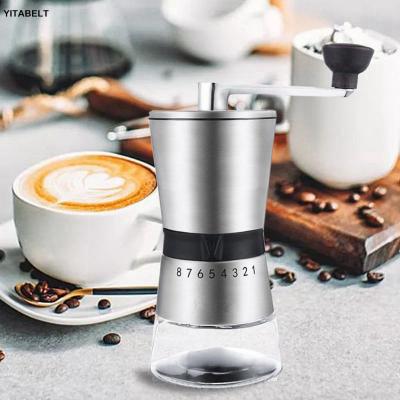 China 2021 Manual Coffee Grinder 304 Stainless Steel Moyoco Good Quality Best Selling Lfgb Car Beans Core Adjustable Beech for sale