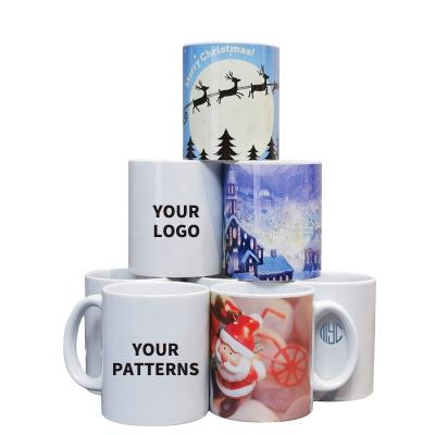 China MYC Ceramic Coffee Mug Low MOQ 11oz Cheap Sublimation Custom White Viable Mugs For Printable for sale