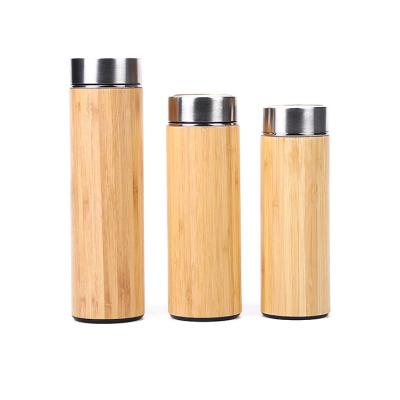 China PORTABLE Bamboo Wooden Vacuum Flask Water Bottle Jar with Wood Lid Thermos Style Wooden Mugs for sale