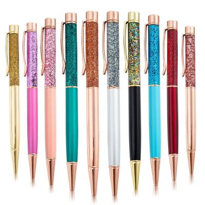 China Crystal Metal Ball Pen Quicksand Pen Eco-friendly Pen Private Label Gift Advertising for sale