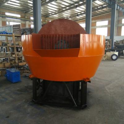 China Stone Powder Grinding 1350A Stone Gold Grinding Process Plant Three Roller Wet Pan Mill Machine Price in Sudan for sale