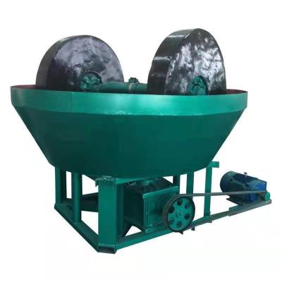 China Stone Powder Grinding New type model Three wheel roller round 1200 wet pan grinding mills for gold, Gold Ore dressing wet pan mill machine price for sale