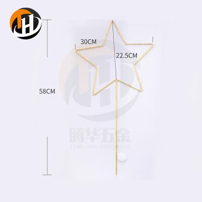 China Soft Material High Quality Five-pointed Star Home Decoration Metal Frame Decorative Accessories for sale