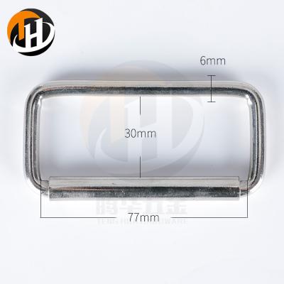 China Eco-friendly 30mm Sample Ring Free Square Buckle Polished Belt Buckle Square Metal Welded Square Buckle With Roller For Backpack for sale