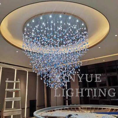 China Modern Lobby Wedding Party Villa Banquet Engineering Hotel Project Large Chandelier Custom Crystal for sale