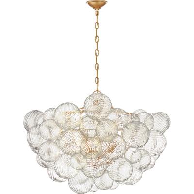 China Modern Murano Bubble Style Nodic Glass Chandelier Ceiling Light in Plaster White and Crystal for Bedroom for sale