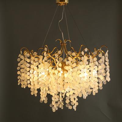 China Modern home decorative living room luxury hanging crystal lobby bathroom led crystal chandelier k9 for sale