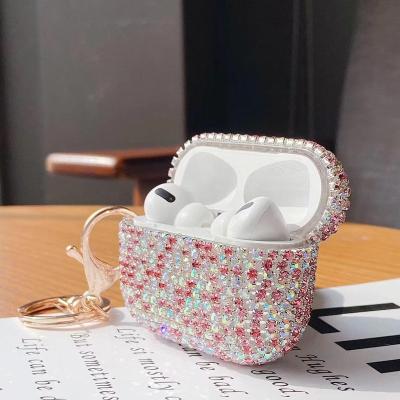 China For Luxury Cute Earbuds 3D Diamonds Bling Wireless Earphone Accessories Hard Cover Cases For Airpods Pro Sparkle 3 2 1bags Luxury Designer for sale