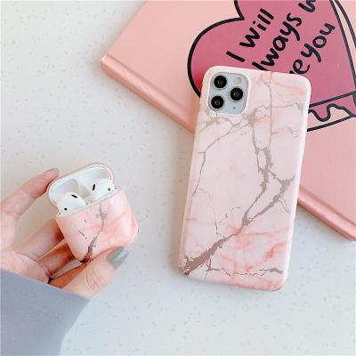 China Matching Shockproof Black White Marble Rose Cell Phone Cases Cover For iphone 14 13pro 8 max plus x xr and earphone case for airpods for sale